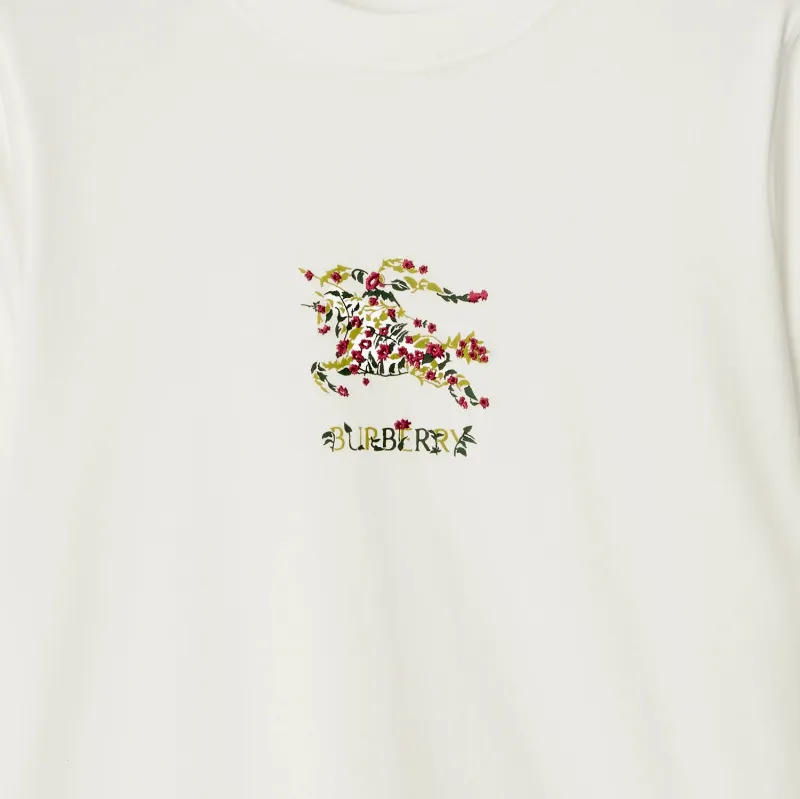 Burberry Ekd Embroidered Crewneck T-Shirt