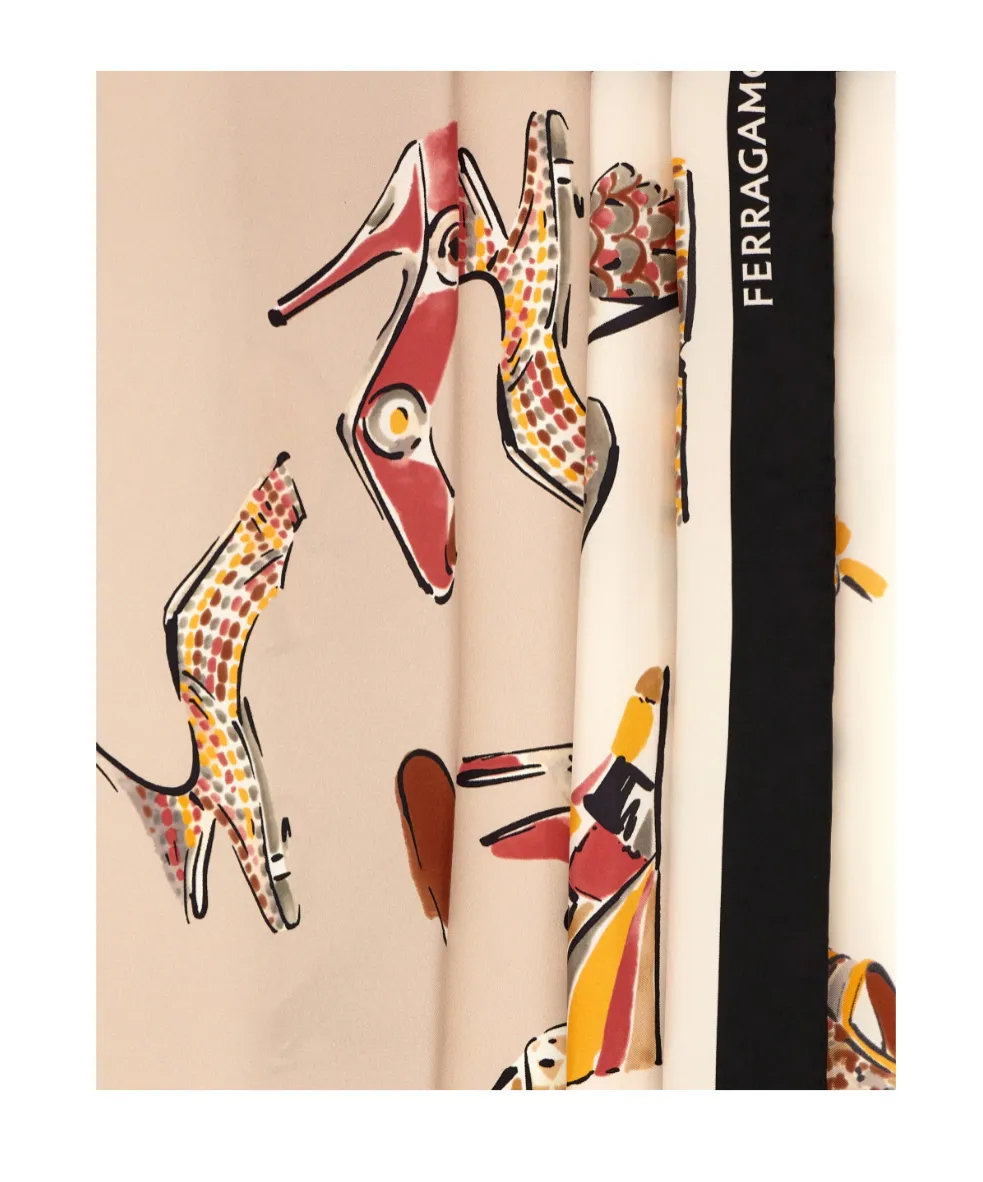 Genio Print Silk Scarf