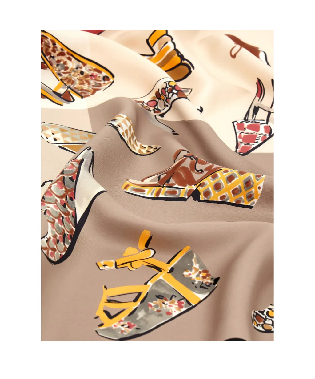 Genio Print Silk Scarf