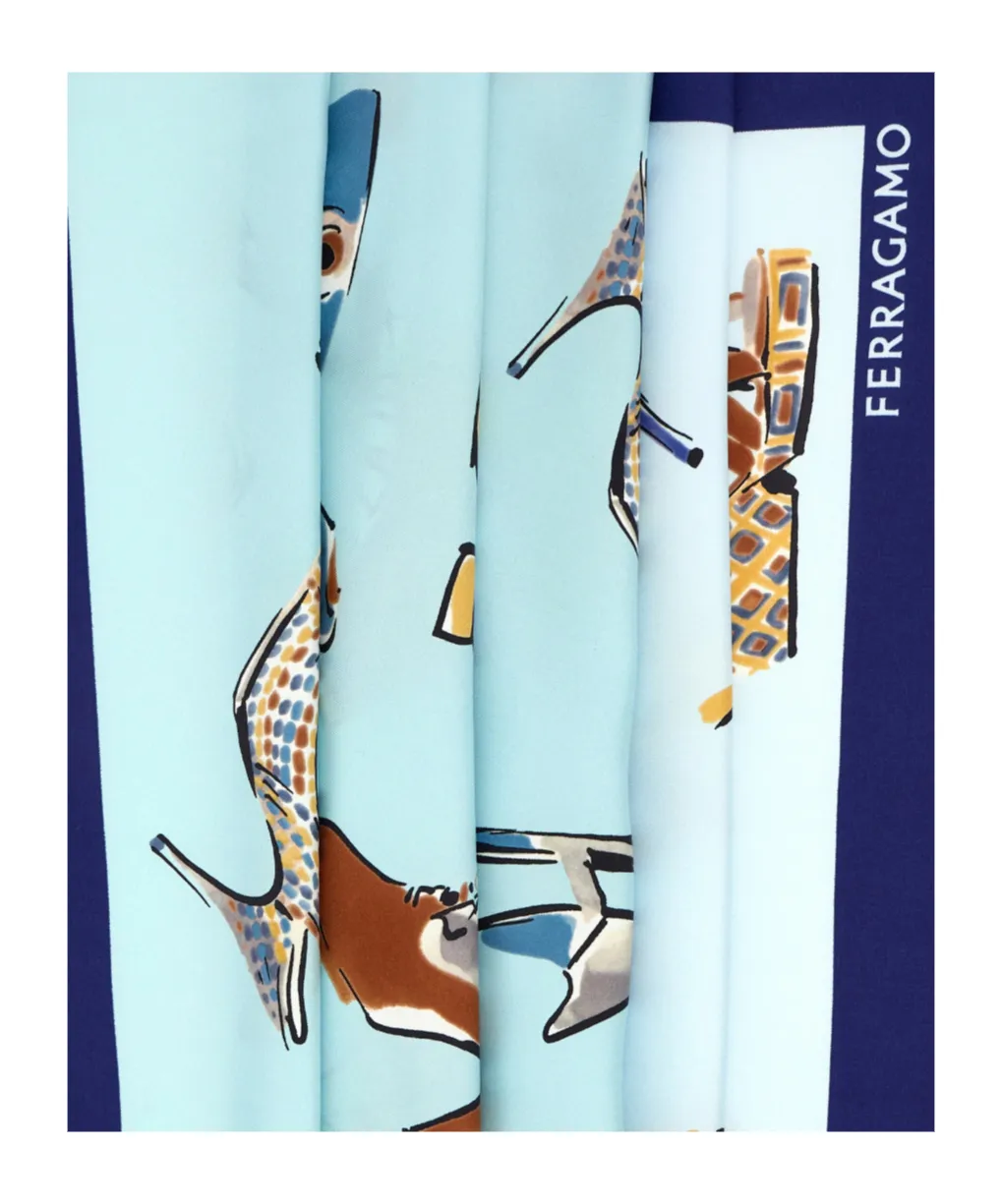 Genio Print Silk Scarf