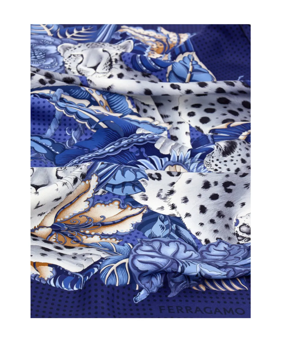 Cheetah Print Silk Scarf