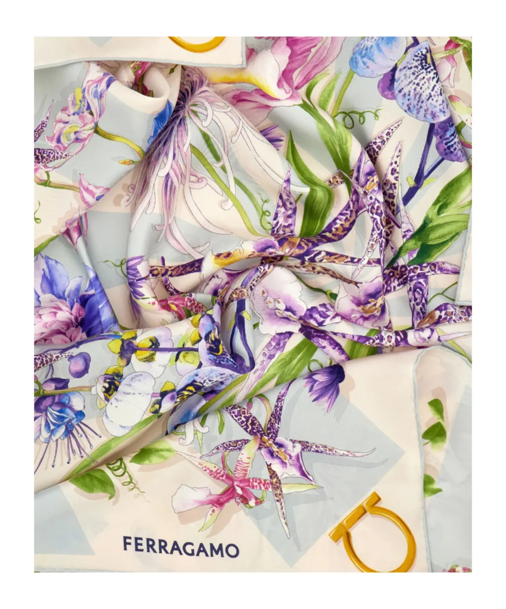 Gaia Print Silk Scarf