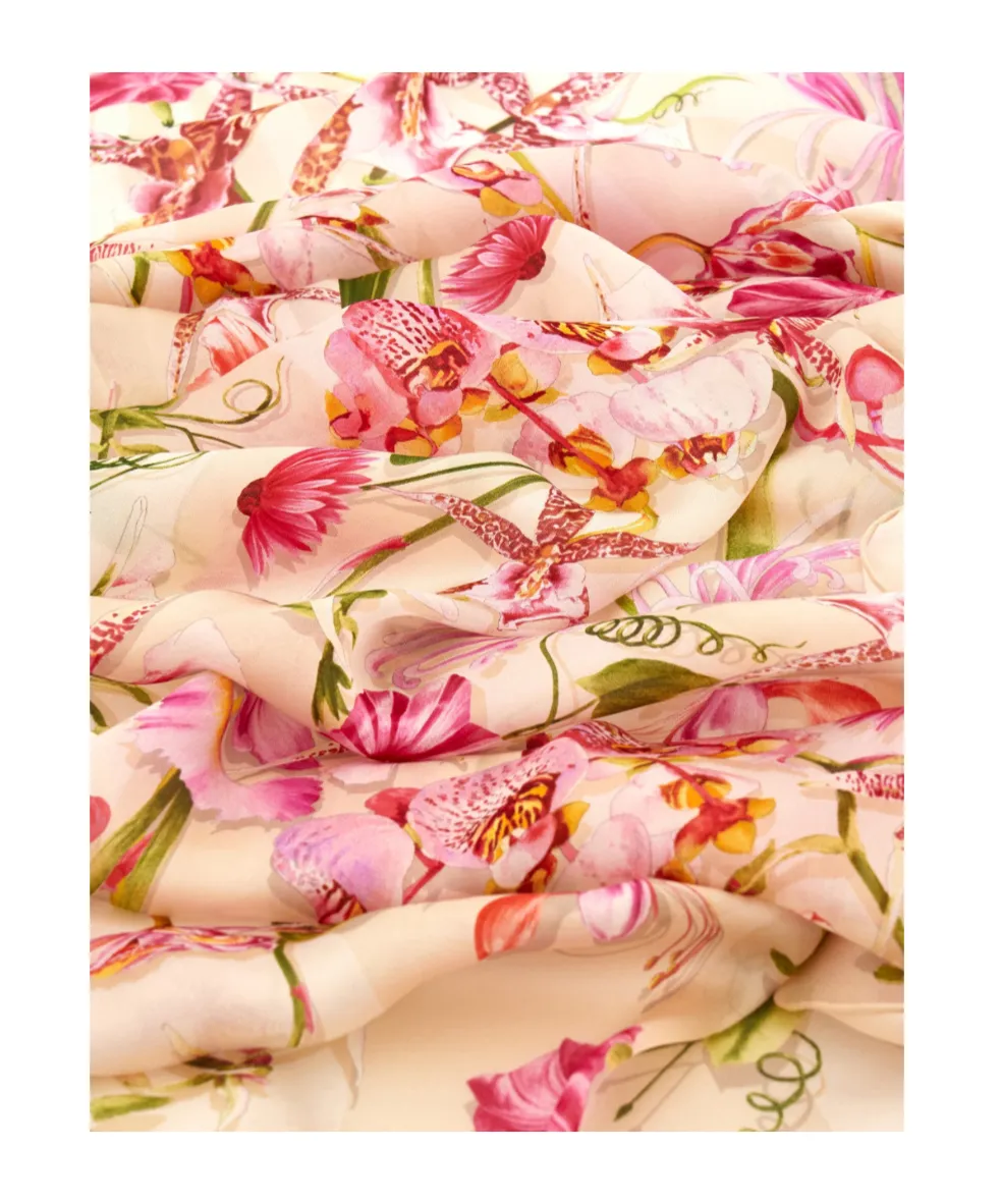 Gaia Print Silk Scarf