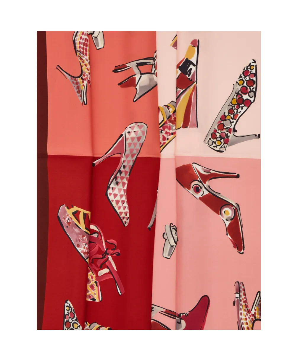 Genio Print Silk Scarf