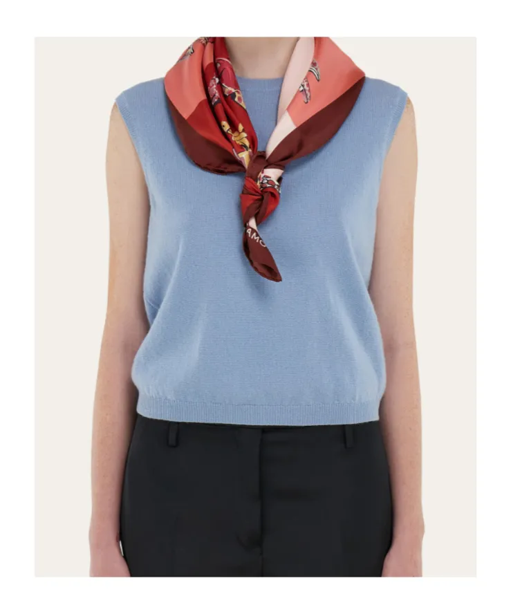 Genio Print Silk Scarf