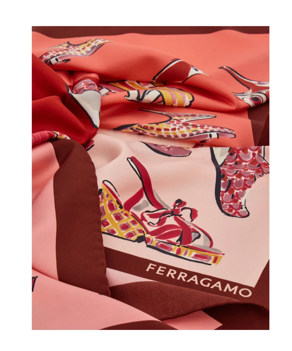 Genio Print Silk Scarf