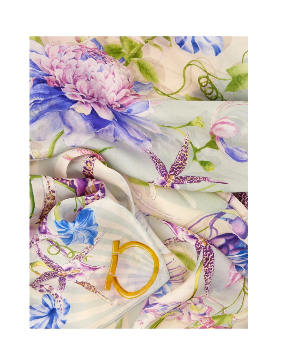 Gaia Print Silk Scarf
