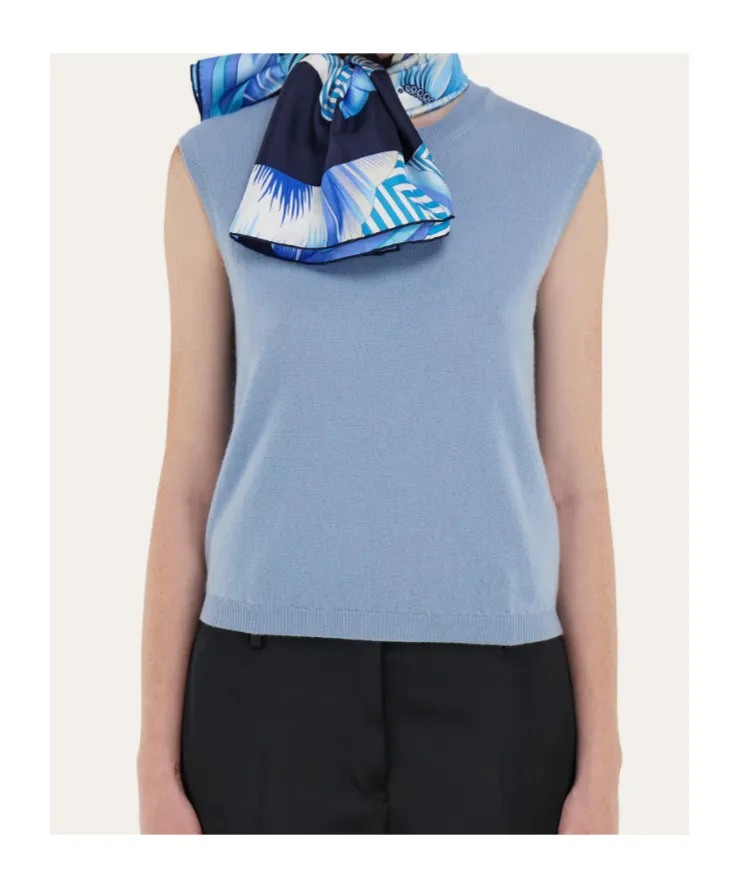Brezza Print Silk Scarf