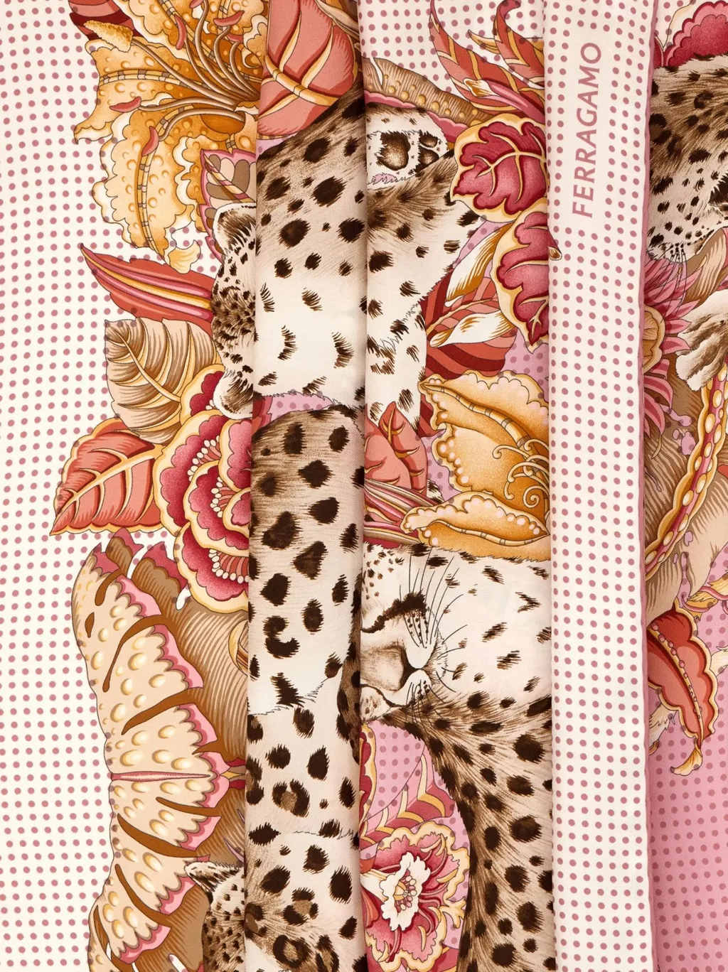 Cheetah Print Silk Square Scarf