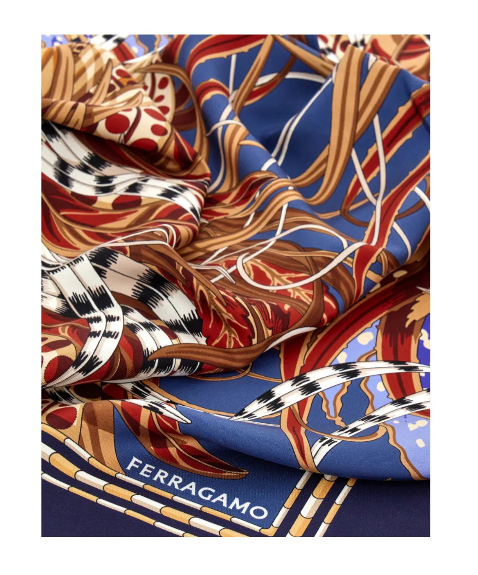 Ferragamo Rooster Print Scarf