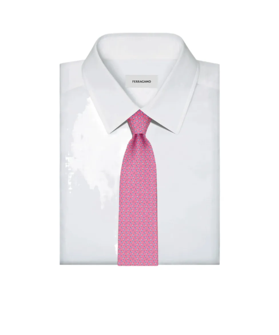 Ferragamo Logo Detailed Printed Tie