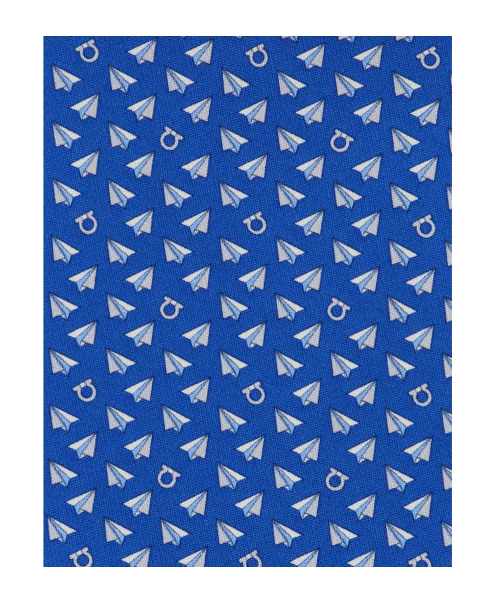 Ferragamo Logo Detailed Printed Tie