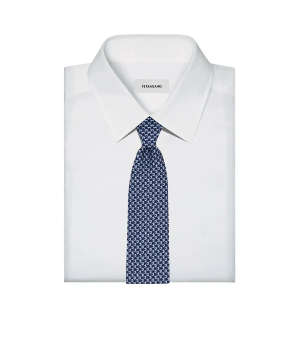 Pegasus Print Silk Tie