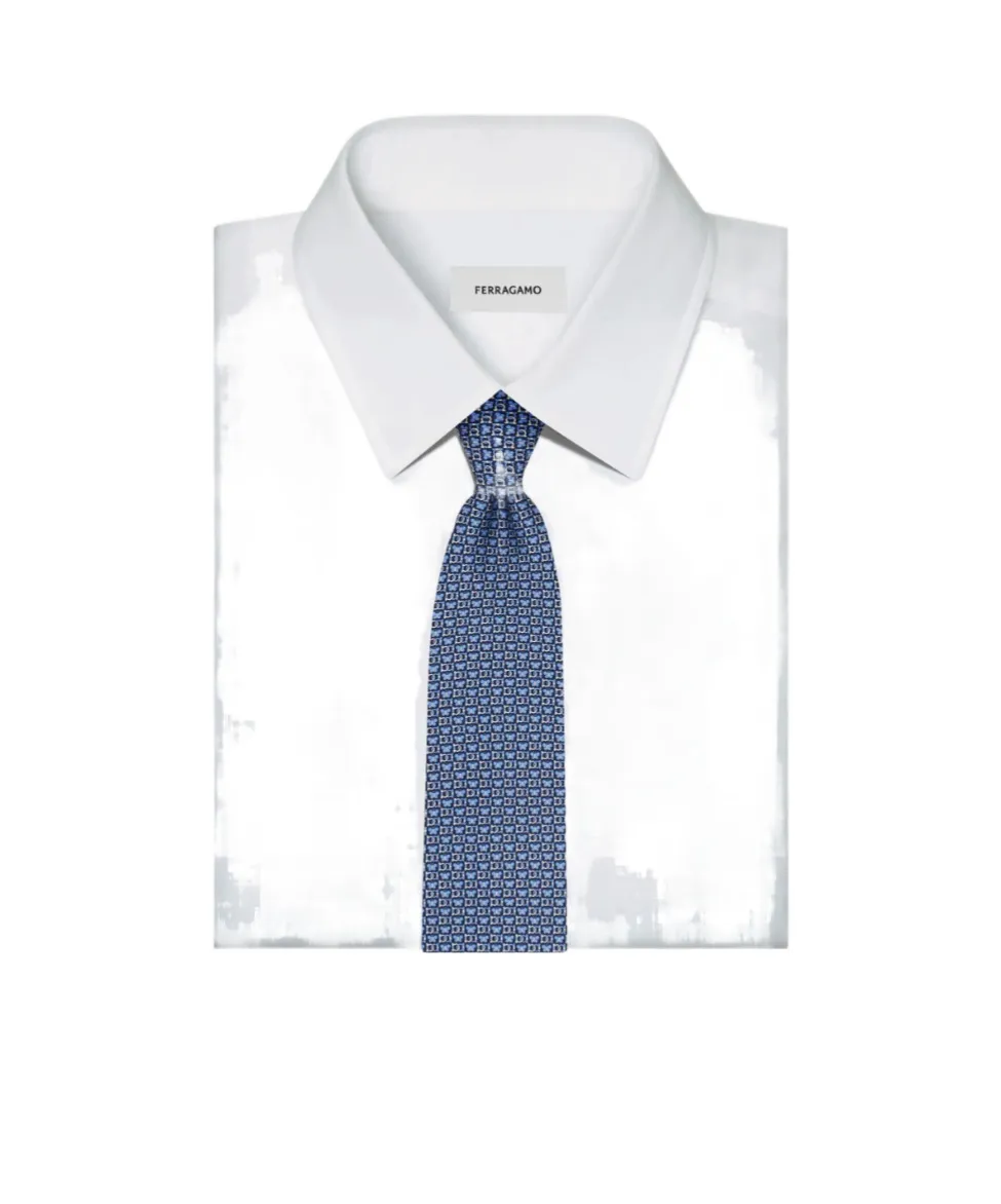 Butterfly Print Silk Tie