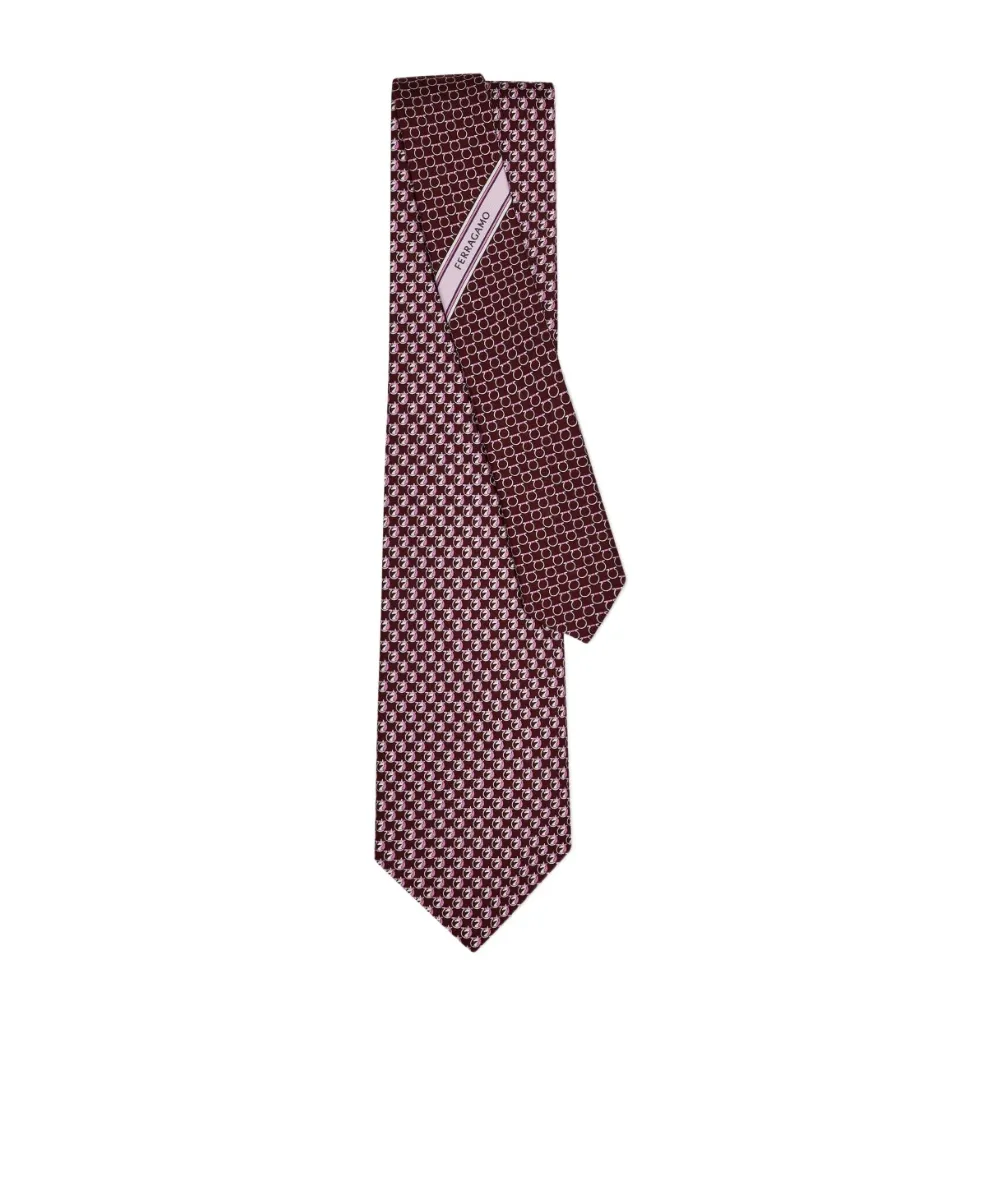 Ferragamo Logo Detailed Printed Tie