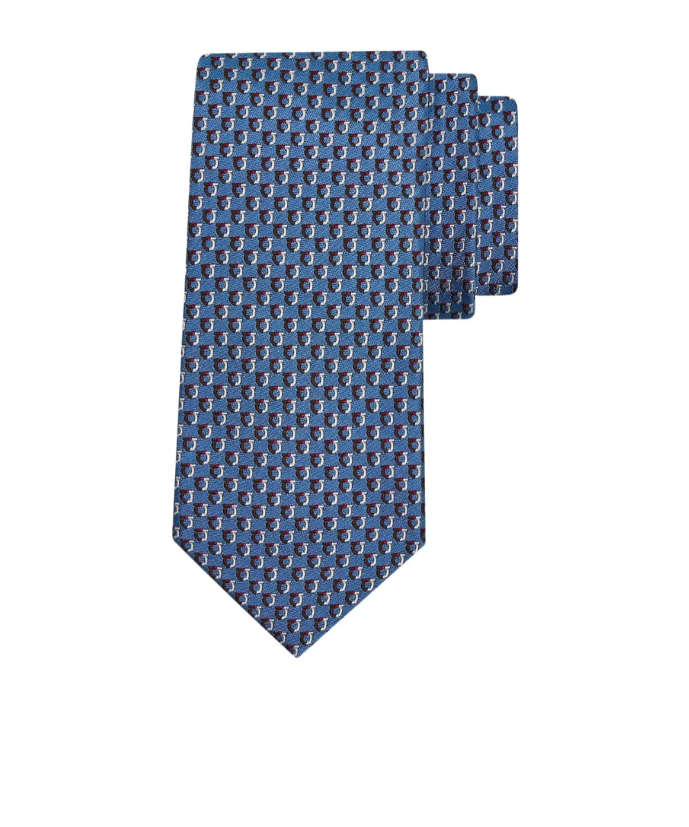 Bicolor Gancini Jacquard Tie