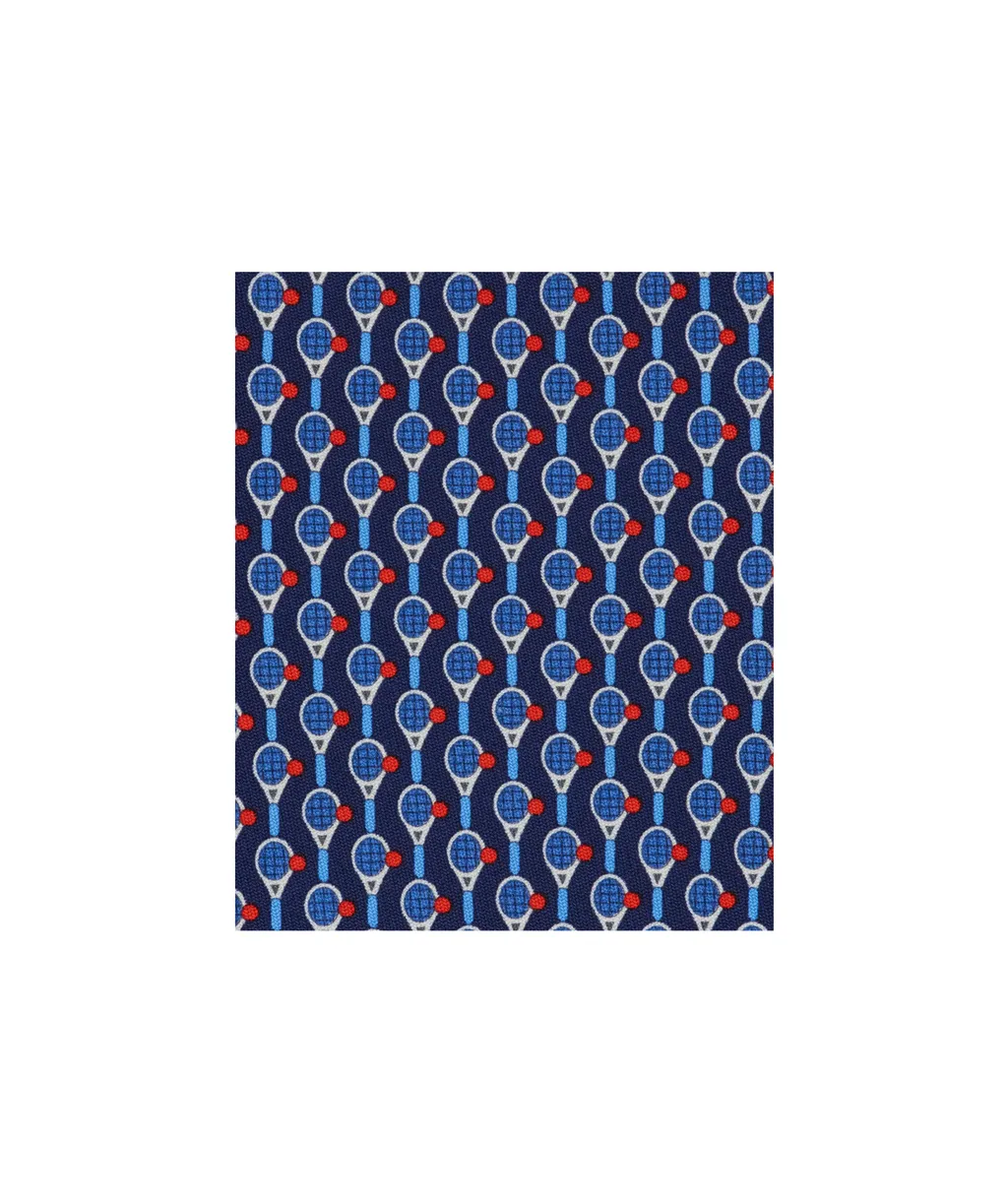 Tennis Print Silk Tie
