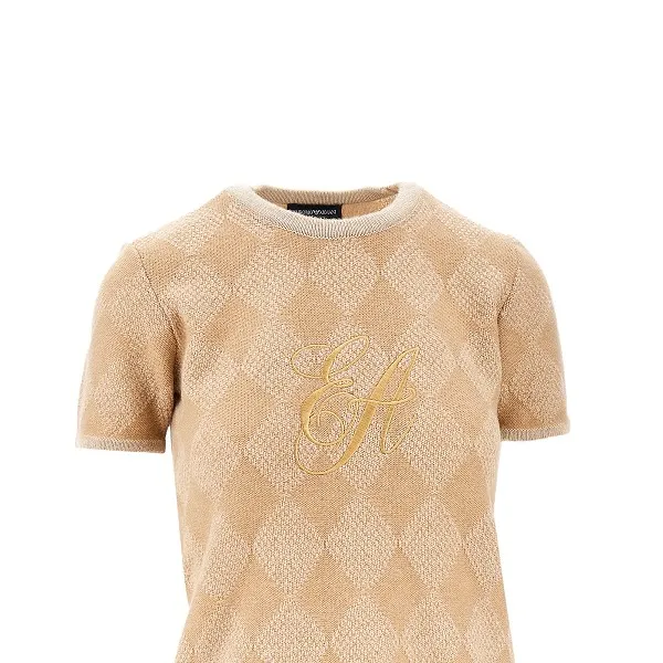 Round-Neck Short-Sleeved Sweater