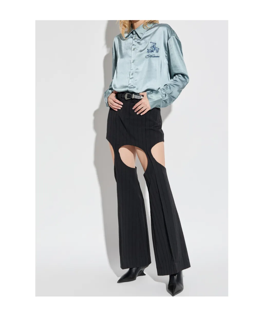 Cut-Out Ribbed Skirt