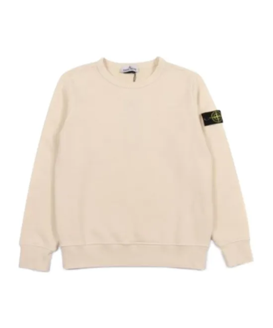 Stone Island Junior Long Sleeved Logo Patch Sweatshirt