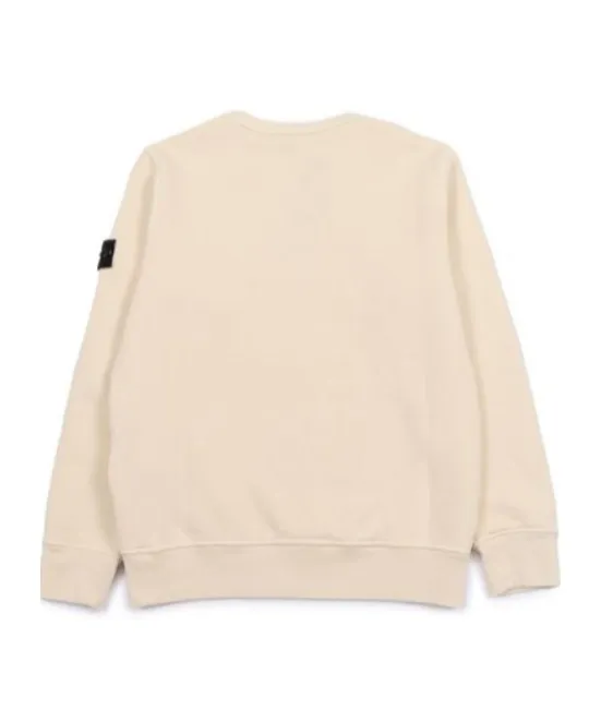 Stone Island Junior Long Sleeved Logo Patch Sweatshirt
