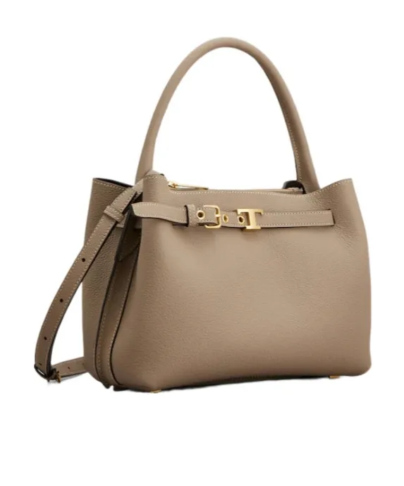 Tod's T-Plaque Belt Detail Tote Bag