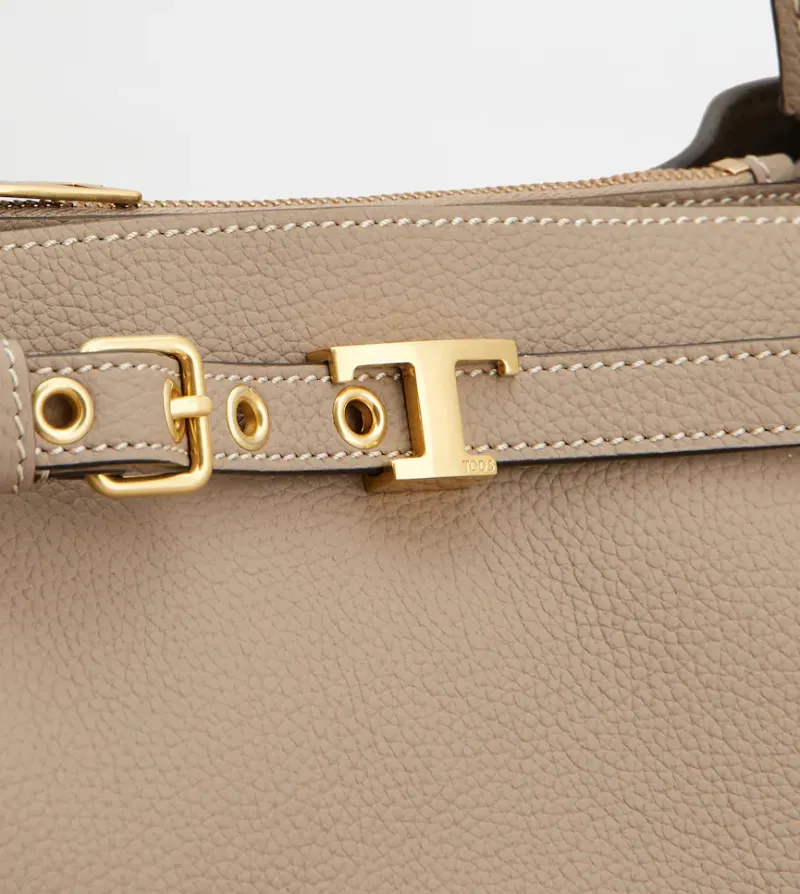 Tod's T-Plaque Belt Detail Tote Bag