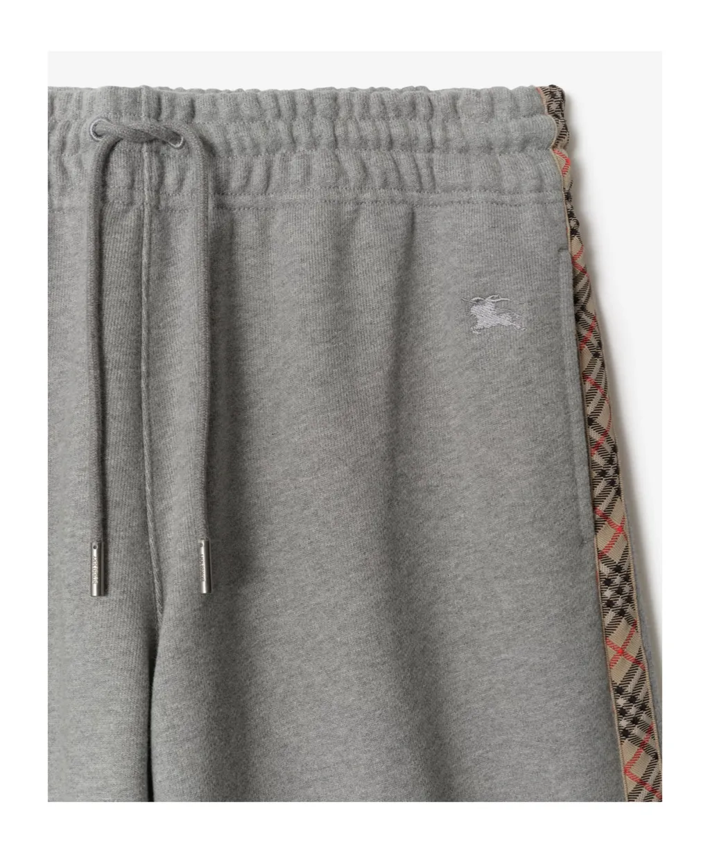 Burberry Wide-Leg Checked Band Drawstring Trousers