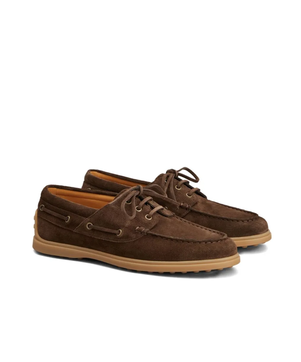 Tod's Logo Embossed Lace-Up Loafers