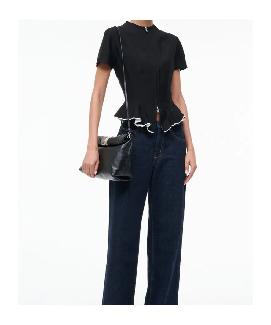 Staud Cuff Rolled Zipped Clutch Bag