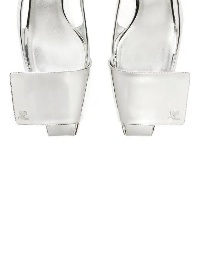 CourrÈGes Fold Mirror Slingback Pumps