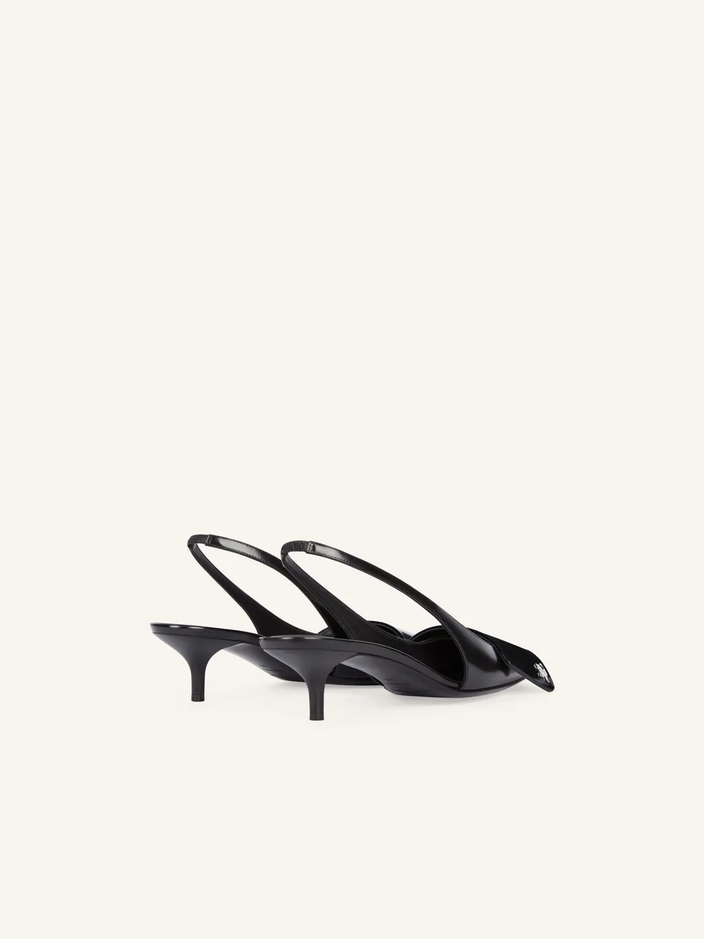 Courrges Fold Leather Slingback Pumps