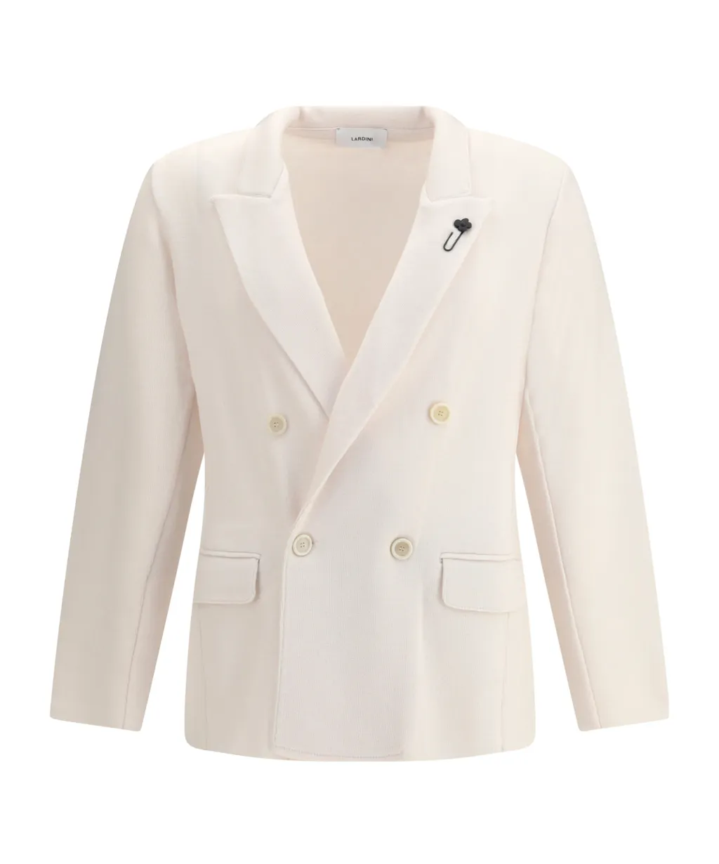Lardini Double-Breasted Knit Jacket
