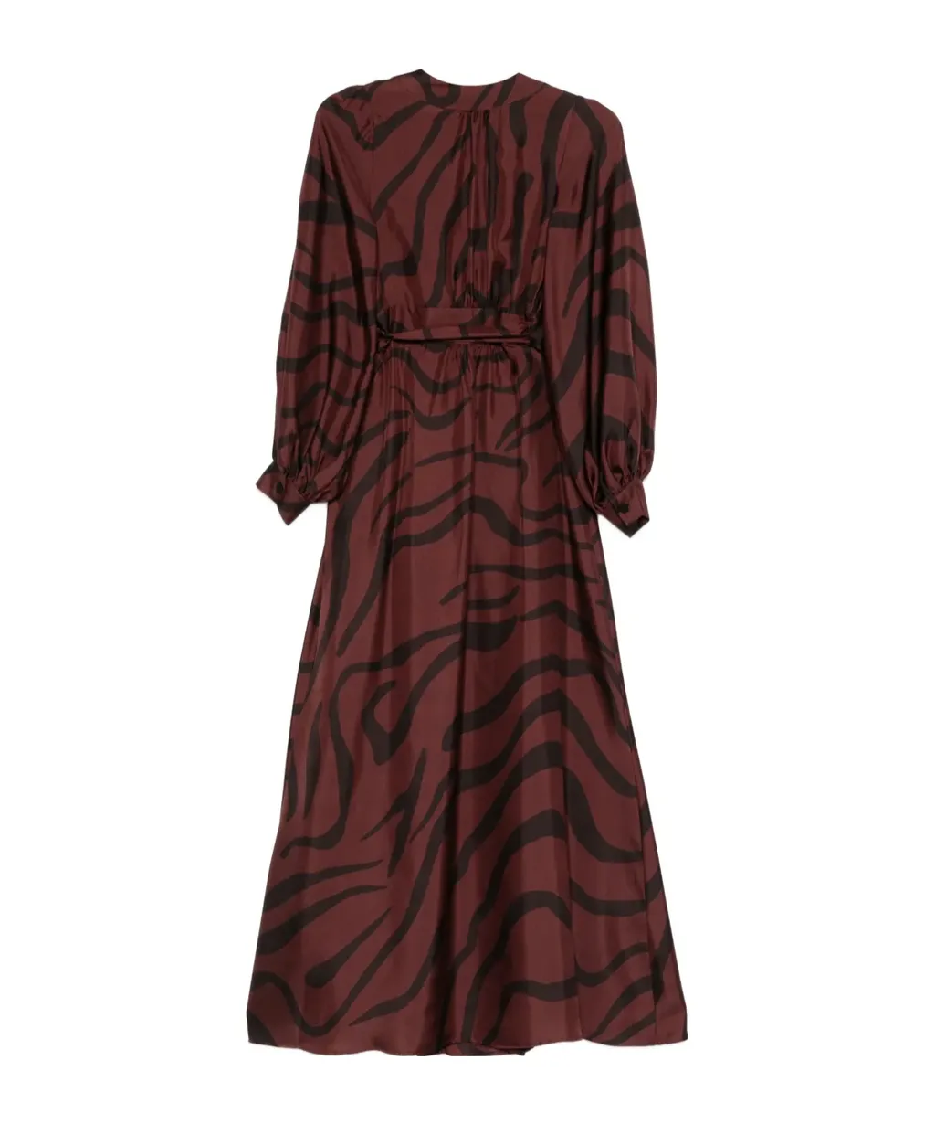 Zebra-Print Wrap Dress