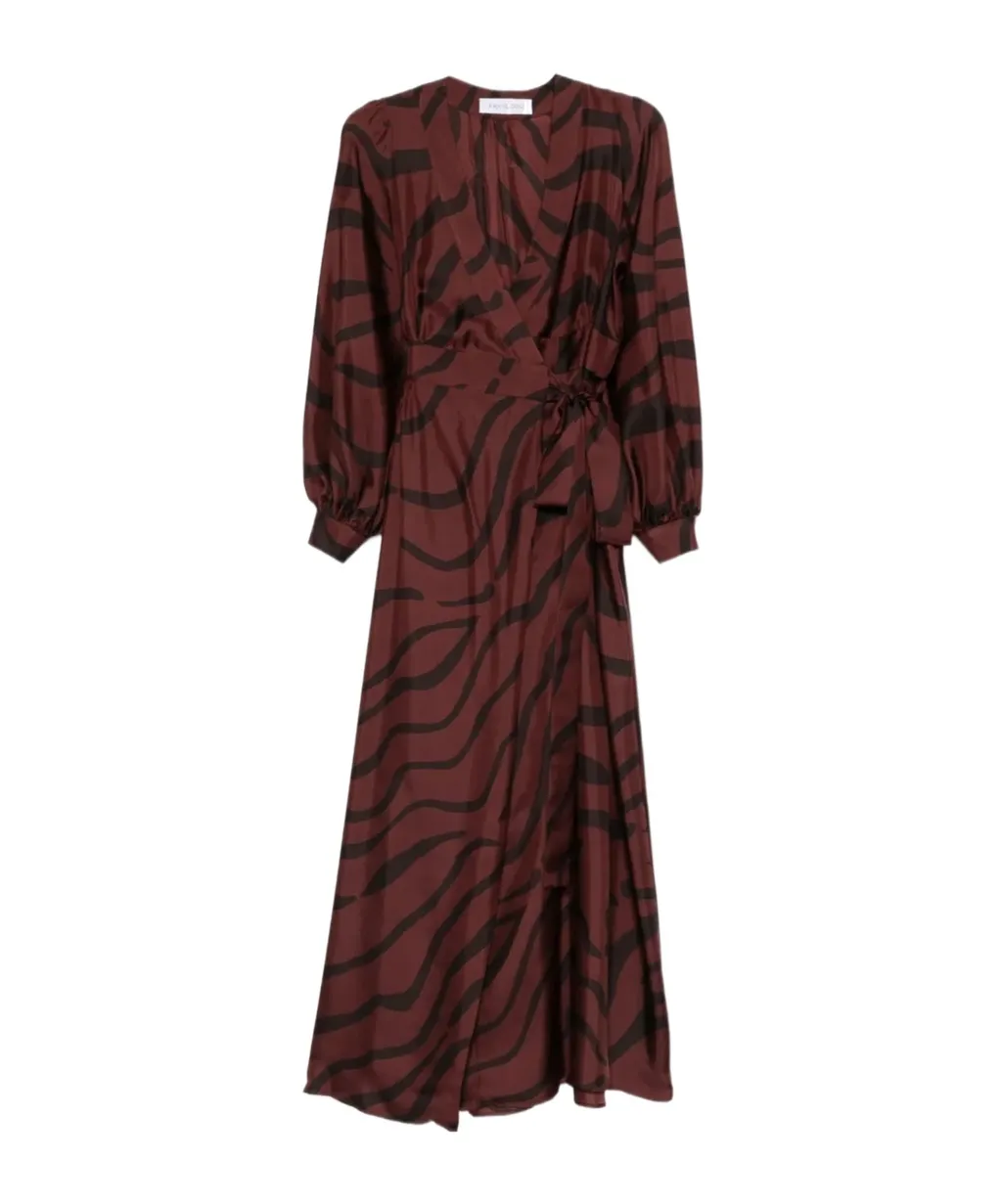 Zebra-Print Wrap Dress