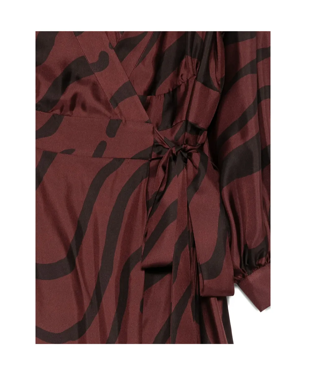Zebra-Print Wrap Dress
