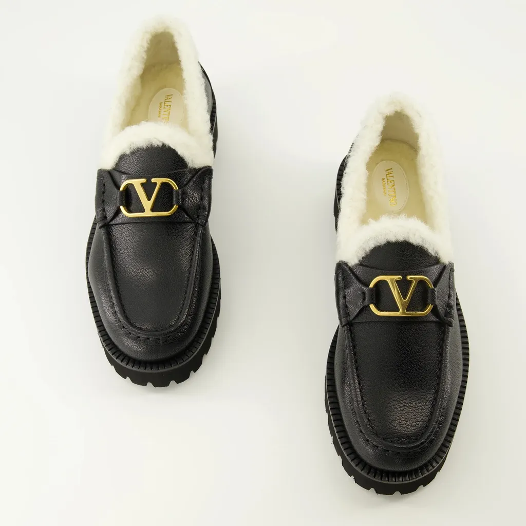 Valentino Vlogo Signature Slip-On Flat Shoes