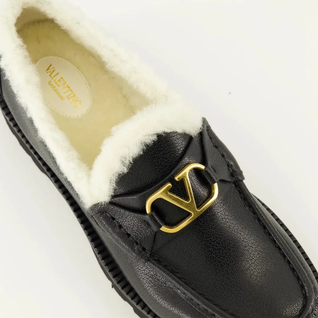 Valentino Vlogo Signature Slip-On Flat Shoes