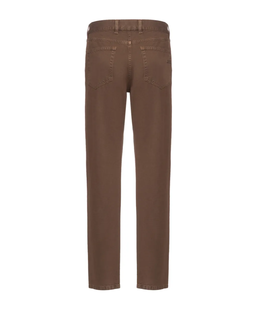 Zegna Logo Patch Straight-Leg Pants