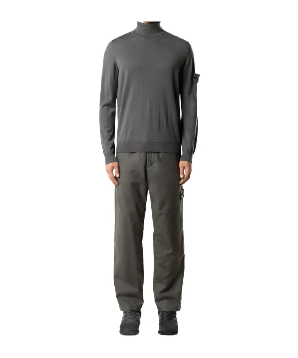 Stone Island Logo Patch Roll-Neck Jumper