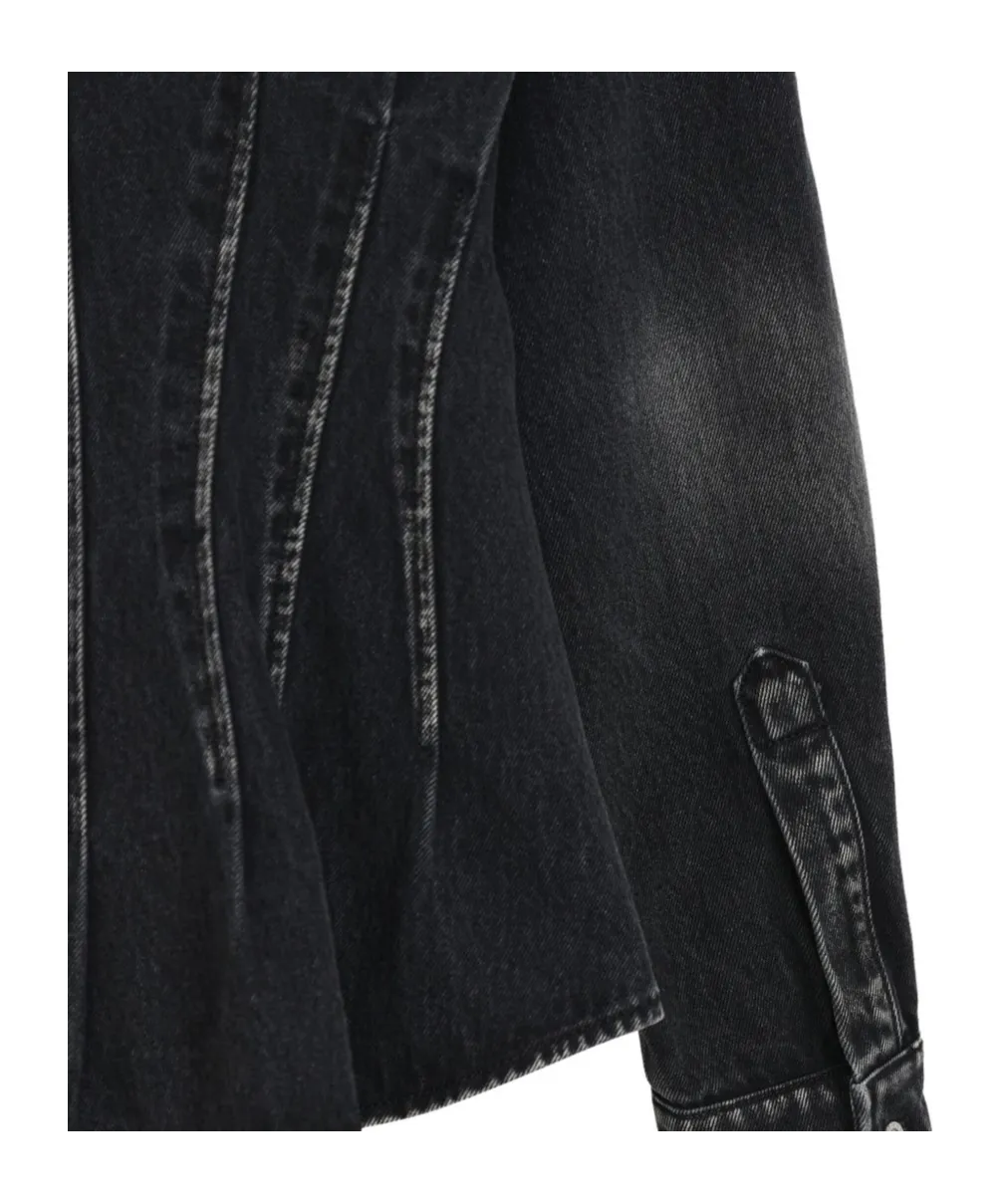 Moschino Pleated Denim Shirt