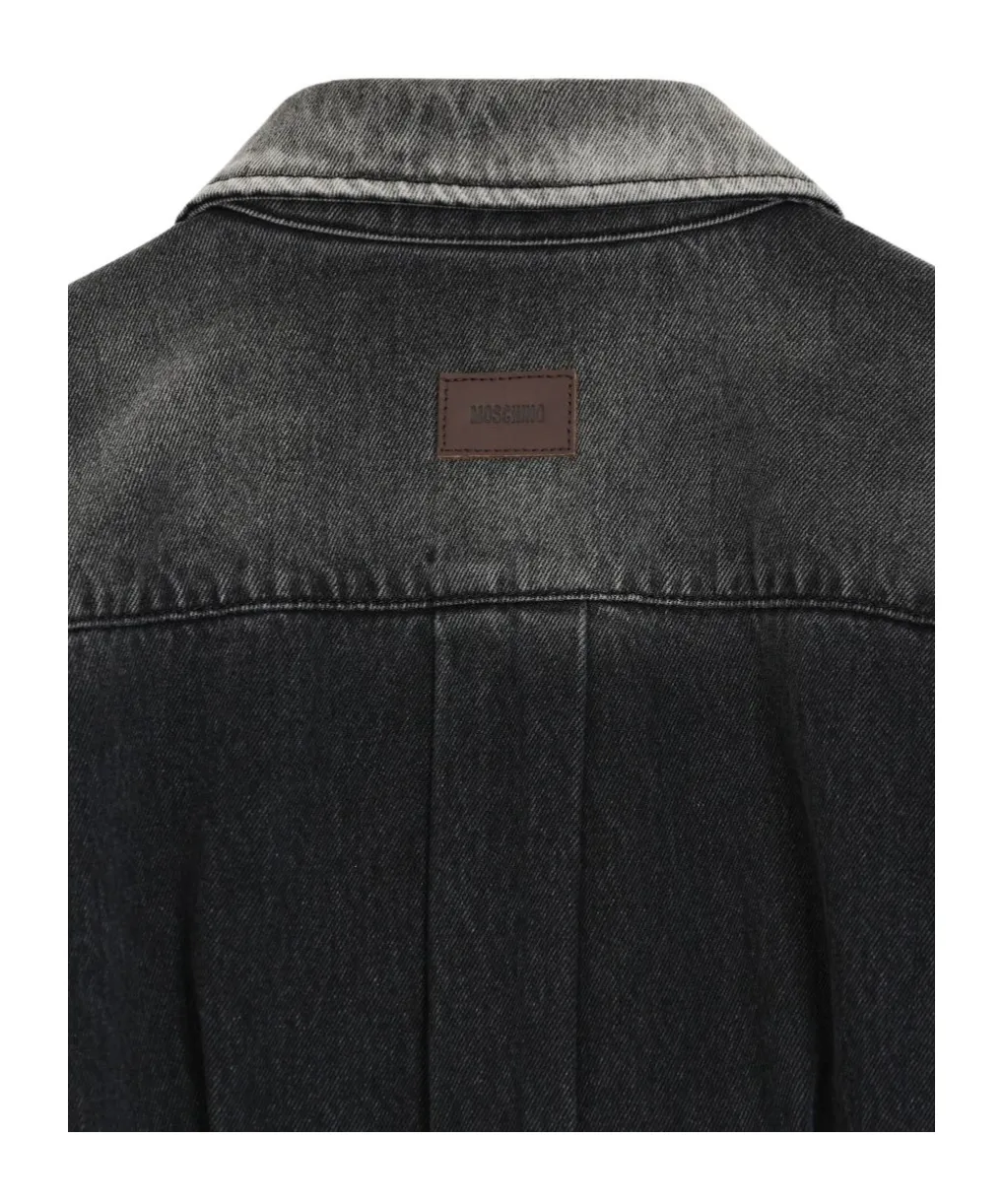 Moschino Pleated Denim Shirt