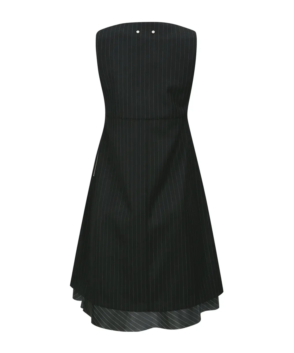 Suit-Style Sleeveless Midi Dress
