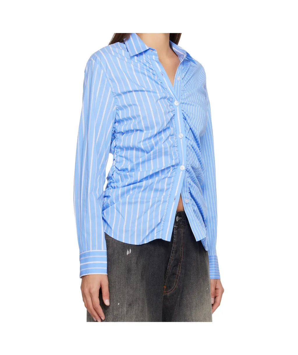 Striped Pleated Shirt