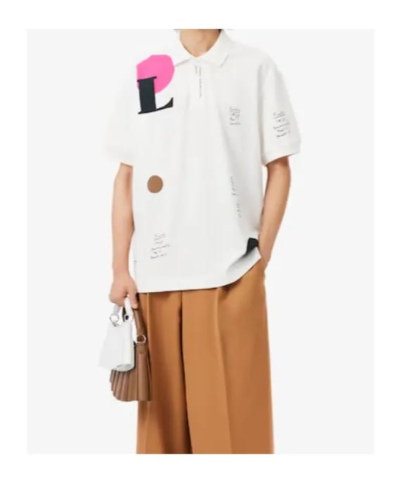 Runway Loose Fit Graphic Piqué Polo Shirt