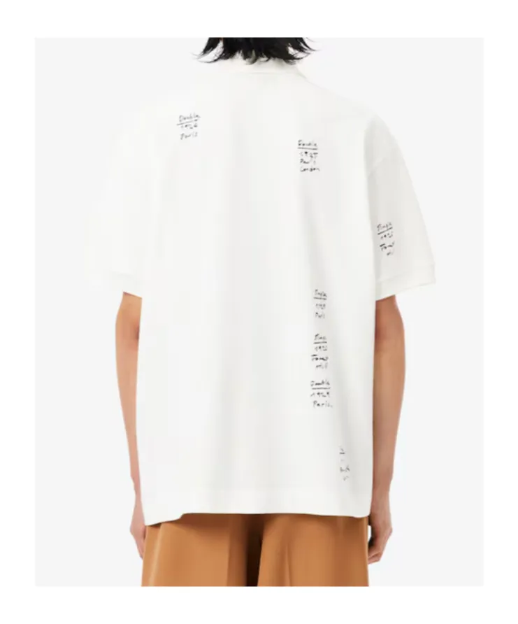 Runway Loose Fit Graphic Piqué Polo Shirt