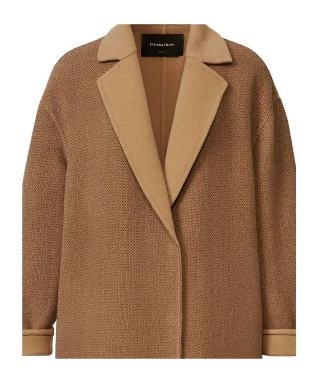 Fabiana Filippi Herringbone Long Coat