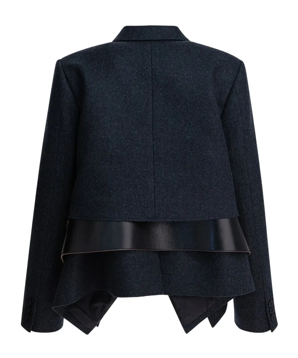 Sacai Double Breasted Panelled Jacket