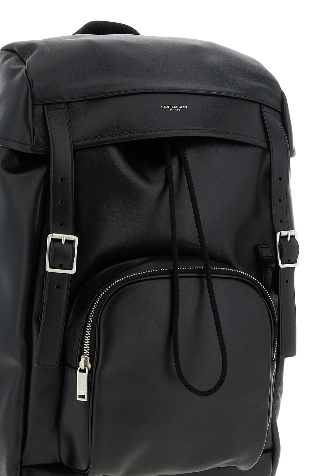 Saint Laurent Logo Printed Buckle Fastening Backpack
