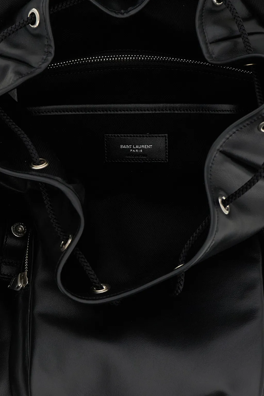 Saint Laurent Logo Printed Buckle Fastening Backpack